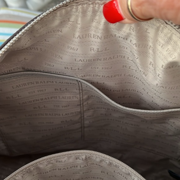 LAUREN RALPH LAUREN Cornwall Pebbled Leather HandBag/Purse/Slouch Hobo NWT - Picture 15 of 16